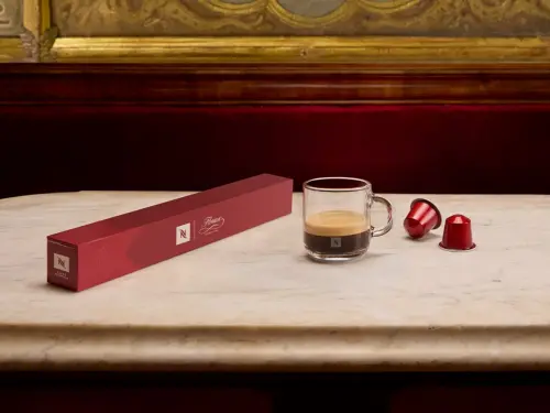 ▲Nespresso 精心打造福里安花神咖啡館聯名限量款咖啡，品嚐彷若徜徉於威尼斯的咖啡殿堂。