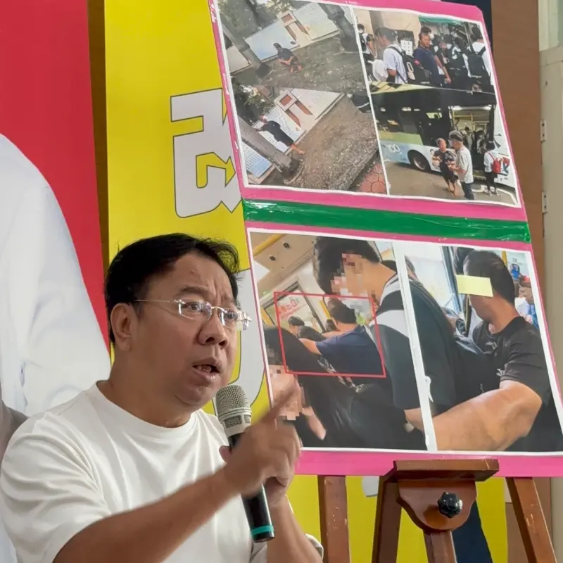 ▲議員謝志忠指出，一名男子長期在豐原高中校門口徘徊，專挑上下課時尾隨騷擾學生(圖／謝志忠提供2025.8.14)