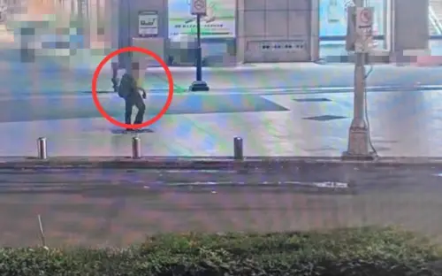 ▲嫌犯離去行徑影像。（圖／警方提供）