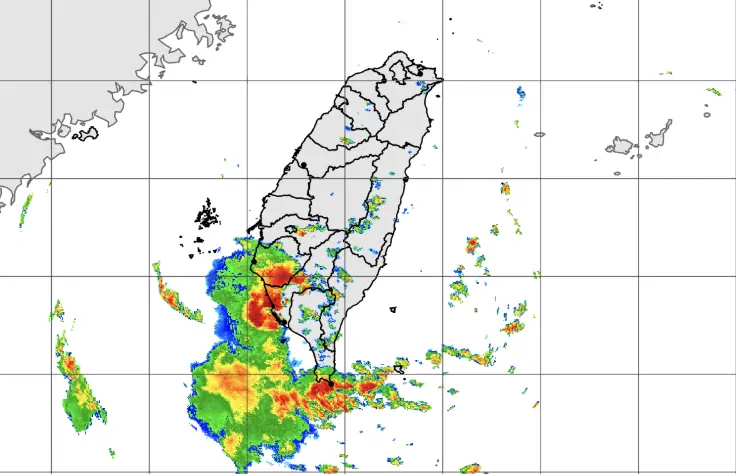 快訊／下班注意！台南、高雄「大雷雨警戒」 5縣市大雨特報