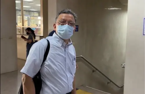 ▲前台北市都委會委員、政大教授白仁德為京華城案出庭。（圖／NOWNEWS攝影中心，2025.8.14）