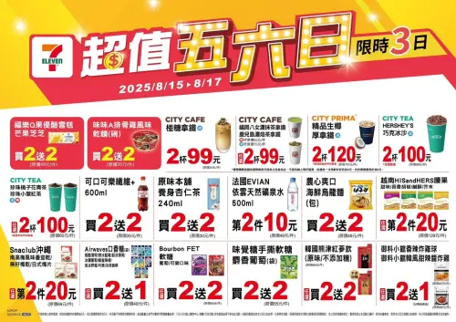 ▲7-11「超值五六日」是8月15日至8月17日。（圖／業者提供）