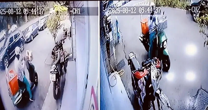 ▲近期有民眾貼出監視器指出，郵差送信不等人引發討論。(圖／翻攝畫面)