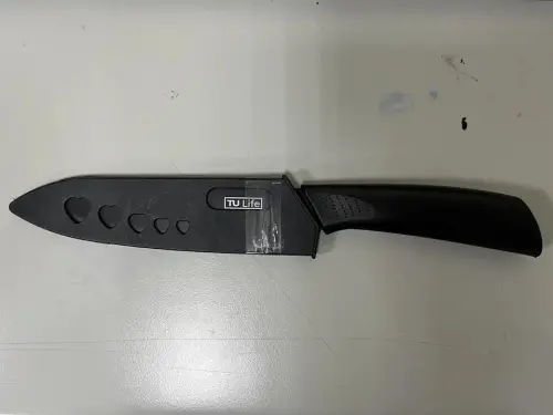 ▲水果刀遭警方沒入。（圖／翻攝畫面）