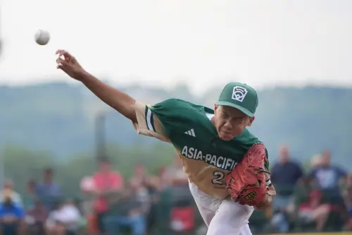 ▲台北市東園國小少棒代表亞太區出戰LLWS）世界少棒錦標賽，在今（15）日出戰墨西哥，東園國小推派隊上王牌林晉擇擔任先發投手，主投3局狂飆9次三振並投出高達132公里的火球，還在首局擔任打者時就敲全壘打，被球迷稱為「台灣大谷」。（圖／美聯社／達志影像）