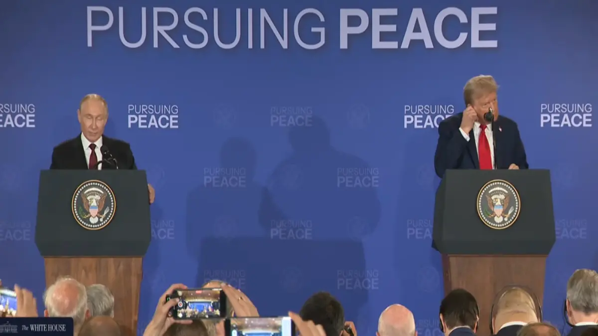 ▲川普與蒲亭舉行聯合記者會。（圖／擷取自白宮直播）