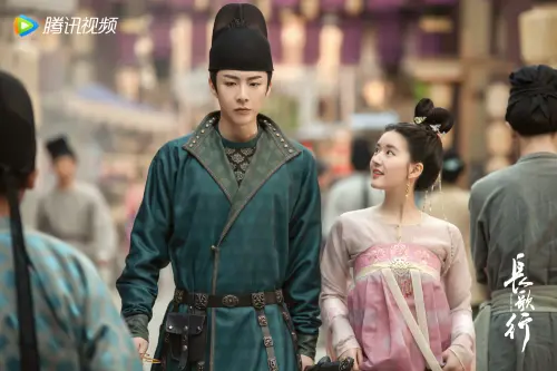 ▲趙露思（右）和劉宇寧有最萌身高差。（圖／翻攝自微博＠電視劇長歌行）