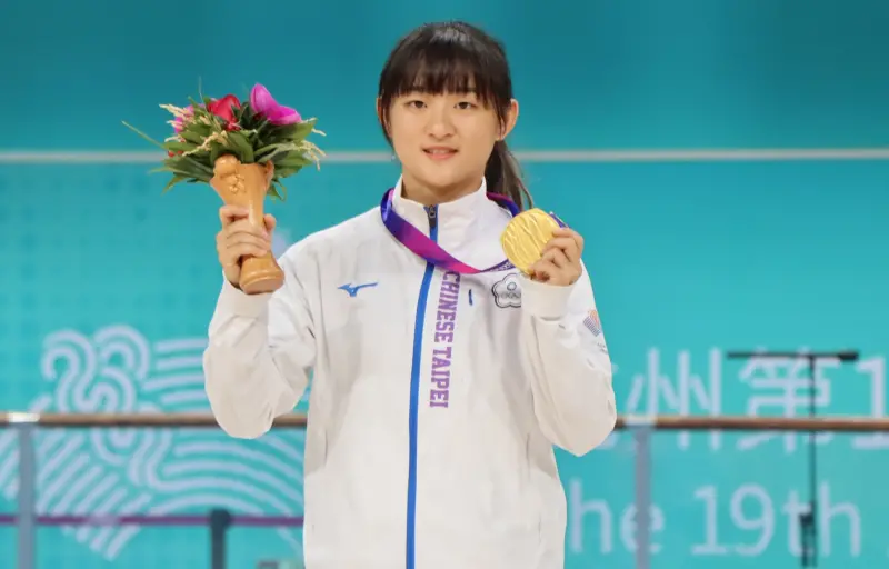 ▲劉巧兮在世運會女子自由式速度過樁決賽直落二擊敗中國選手朱思怡，奪下中華隊本屆第2面金牌。（圖／中華奧會）