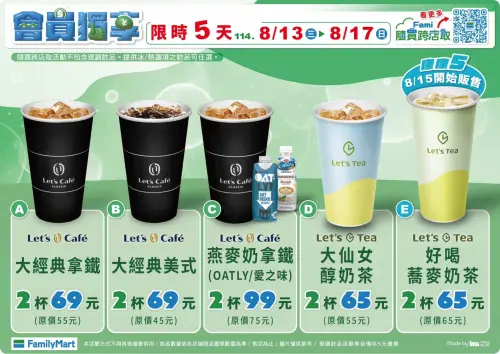 ▲全家會員優惠至8月17日。（圖／業者提供）