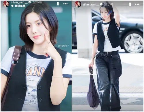 ▲權恩妃來台了！打卡照曝2款台灣零食（圖／權恩妃IG@silver_rain.__）