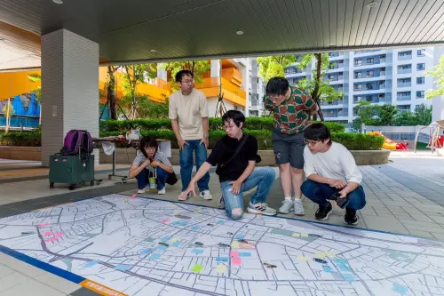 ▲新北土城員和社宅住戶共同繪製的私房景點與美食地圖。