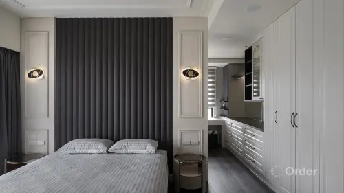 ▲歐德「壁面造型大板」多款樣式搭配布紋、石紋與皮革紋等面料，創造居家氛圍無限組合可能。