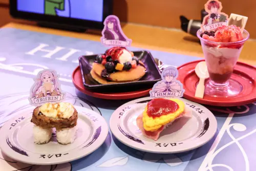 ▲壽司郎《葬送的芙莉蓮》4款聯名餐點。（圖／記者朱永強攝）