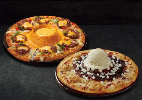 ▲達美樂全新「可可冰山披薩」開吃！祭出「買一送一」買冰山送火山優惠。（圖／達美樂提供）