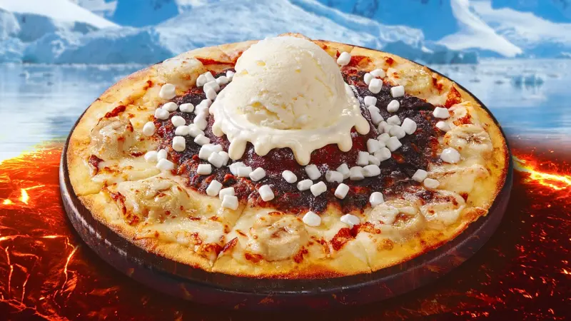 ▲三大披薩買一送一！達美樂表示，聯名哈根達斯冰淇淋「可可冰山披薩」，祭「買一送一」買冰山送火山；拿坡里小披薩139元；必勝客大披薩199元一次整理。（圖／達美樂提供）