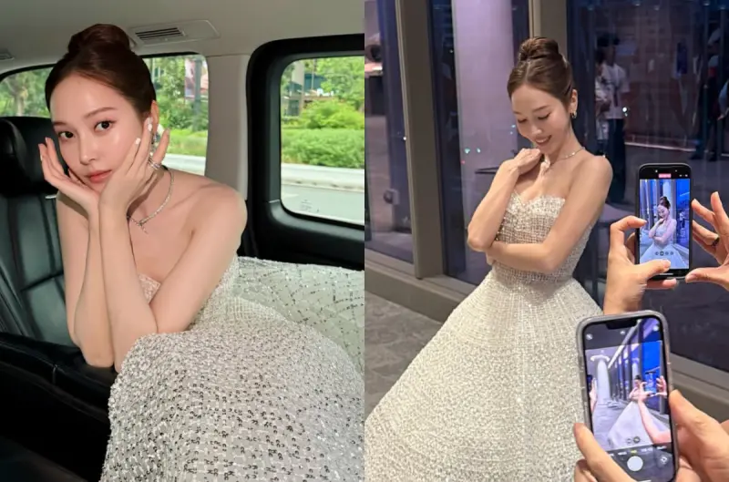 ▲少時前成員Jessica近期現身泰國，絕美洋裝出自於台灣設計師之手。（圖／翻攝自Instagram）