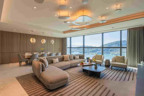 ▲漢來飯店事業群與7-ELEVEN首度跨界合作，民眾只要OPENPOINT點數10點就能參加抽獎，有機會入住佔地百坪的漢來日月行館「皇家套房」。（圖／漢來飯店事業群提供）