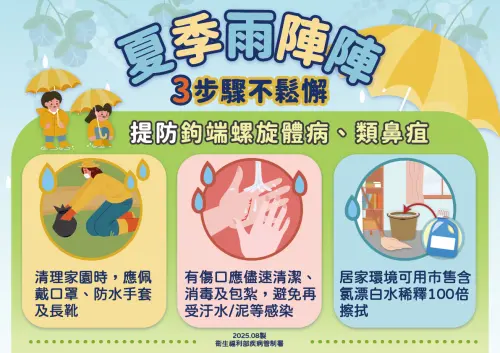 ▲疾管署提醒，災後要清理家園時，要防範類鼻疽、鉤端螺旋體病等。（圖／疾管署提供）