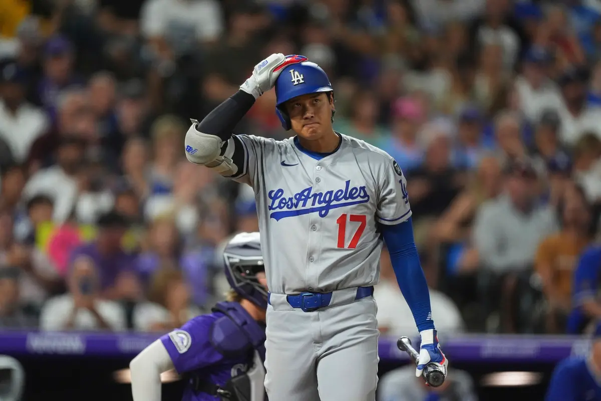 ▲大谷翔平一人貢獻雙安、1打點，但洛杉磯道奇全隊苦吞12K、得點圈11打數僅2安打。道奇明星賽後戰績13勝15敗，比大聯盟爐主洛磯還爛。（圖／美聯社／達志影像）