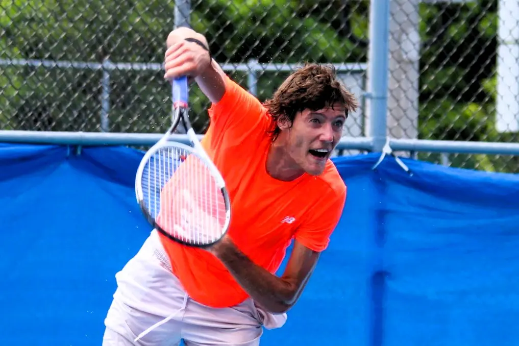 ▲大會第三種子Matthew Dellavedova順利晉級第二輪。（圖／中華民國網球協會提供）