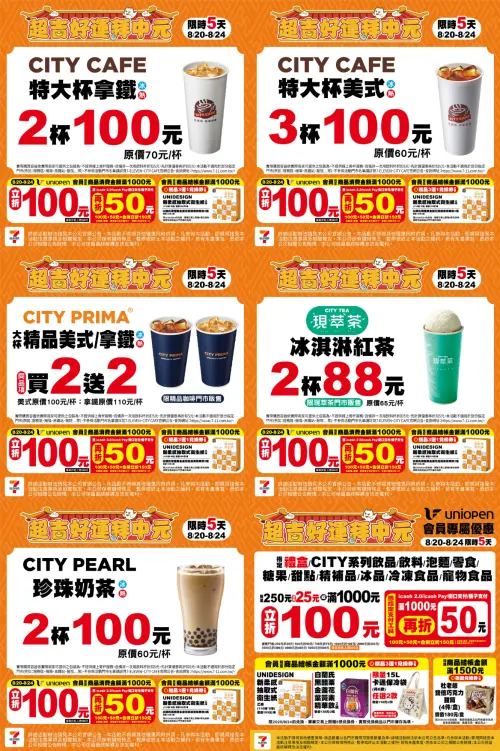 ▲特大杯拿鐵2杯100元、特大杯美式3杯100元。（圖／記者整理）