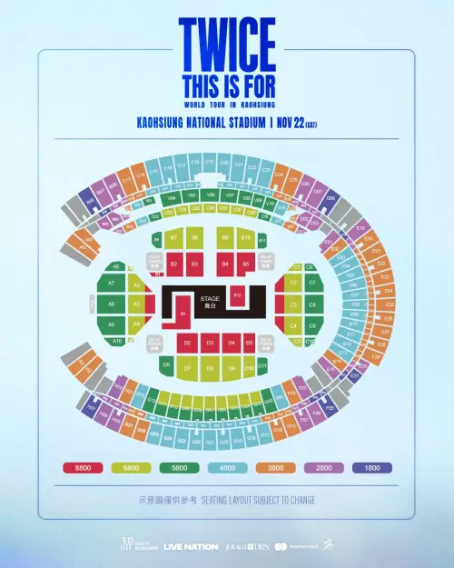 ▲TWICE演唱會票價圖。（圖／Live Nation Taiwan 理想國 臉書）