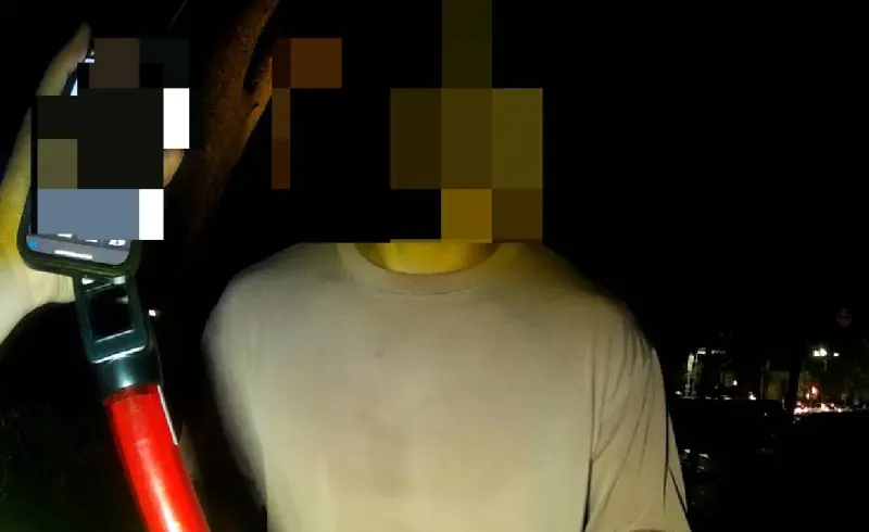 ▲梁姓通緝犯放鬆了警戒心，日前歩行於河南路與市政北七路口時違規闖紅燈，被警員攔下查獲(圖/記者鄧力軍翻攝)