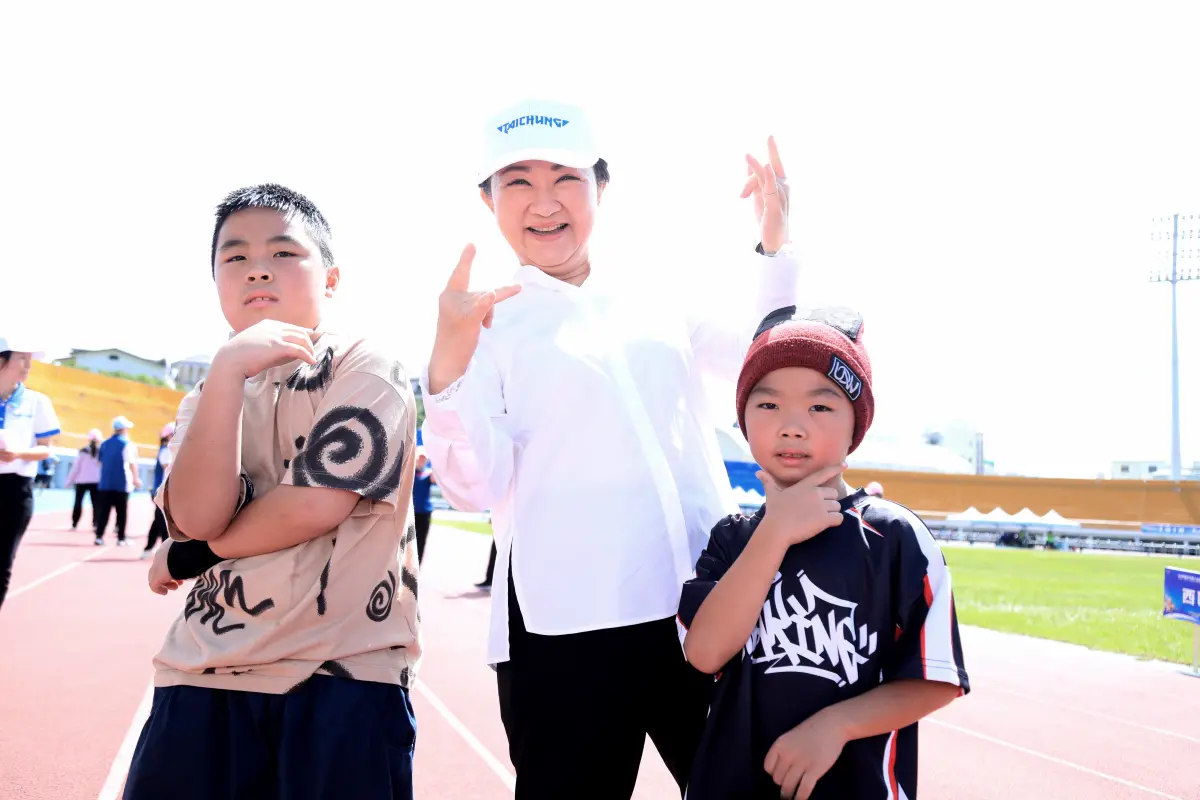 ▲台中市長盧秀燕今天唯一的公開行程，是早上在豐原主持市運會。（圖／台中市政府提供，2025.08.20）