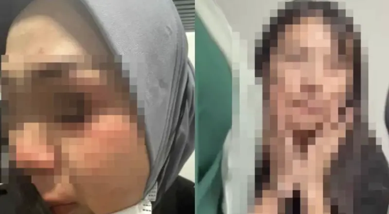 ▲一名中國女遊客在馬來西亞吉隆坡國際機場因出境檢查不順，情緒失控攻擊移民局女官員。（圖／翻攝自香港01)