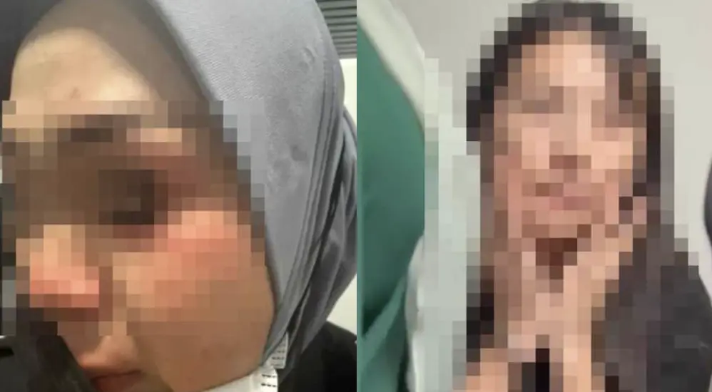 ▲一名中國女遊客在馬來西亞吉隆坡國際機場因出境檢查不順，情緒失控攻擊移民局女官員。（圖／翻攝自香港01)