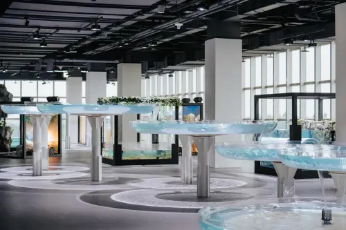 ▲3樓「台中河川展區」美如蓮花盛開。（圖／翻攝自台中海洋館FB）