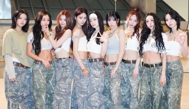 ▲TWICE成員定延、志效、彩瑛獻唱的《KPOP獵魔女團》OST〈TAKEDOWN〉人氣超高，在美國告示牌排名不斷攀升，還打破組合紀錄。而定延（左1）與志效（左2）昨（20）日登上節目親曝選歌內幕，竟提到受邀獻唱插曲時，大熱曲〈Golden〉也在候補名單中。（圖／TWICE FB）