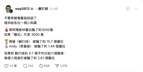 ▲（圖／翻攝自Threads＠way0812）