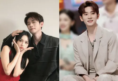 ▲丞磊和周也（左圖左）互動也超甜，被封為爹戲男友。（圖／翻攝自微博@丞磊）