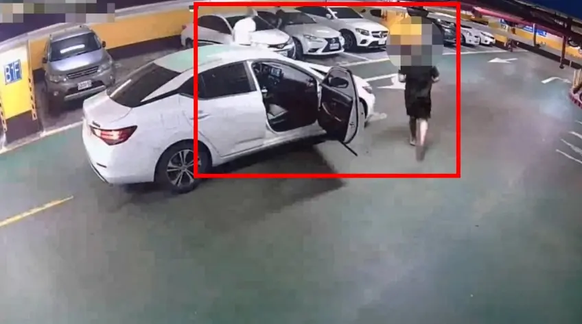 ▲事發於29日，林姓男子在101商圈停車場，遭4名惡煞強押上車，帶往新北三峽密室囚禁、凌虐。(圖／翻攝畫面)