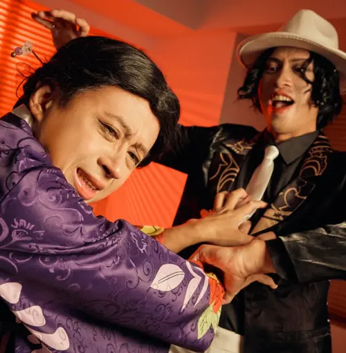 ▲Eko老師、呱吉COS鬼滅之刃。（圖／Eko IG@ekofiza）