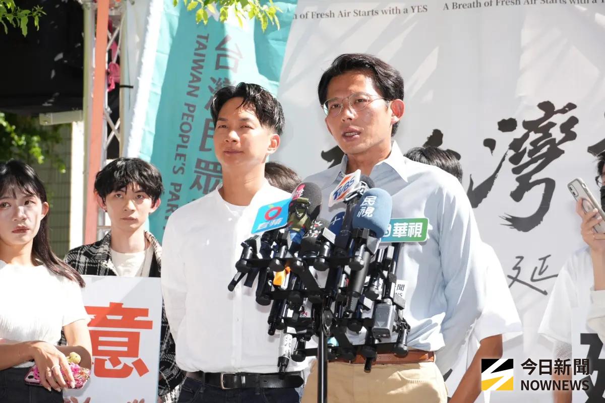 ▲民眾黨主席黃國昌被爆小兒子疑有美國籍，他太太為此不太高興。（圖／記者朱永強攝）