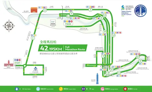 ▲渣打台北馬拉松全馬路線圖。（圖／渣打銀行提供）