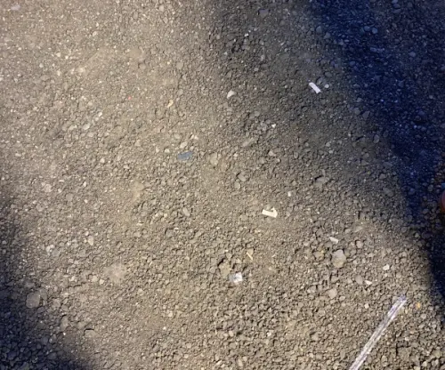 ▲中壢仁海宮夜市場地都是碎石子路，不少遊客抱怨連連，認為非常難走。（圖/Google評價）