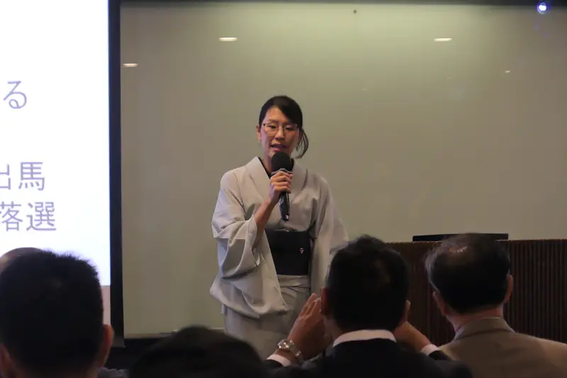 ▲被封為「日本反中女神」的平野雨龍22日出席印太戰略智庫舉辦的「台日共鳴：中國滲透的現狀與對策」研討會，並發表演講。（圖／記者徐筱晴攝）