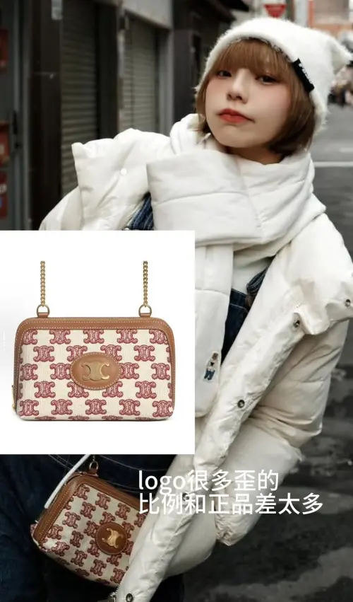 ▲李芷霖的CELINE包，車線和正品有些許落差。（圖／Threads）