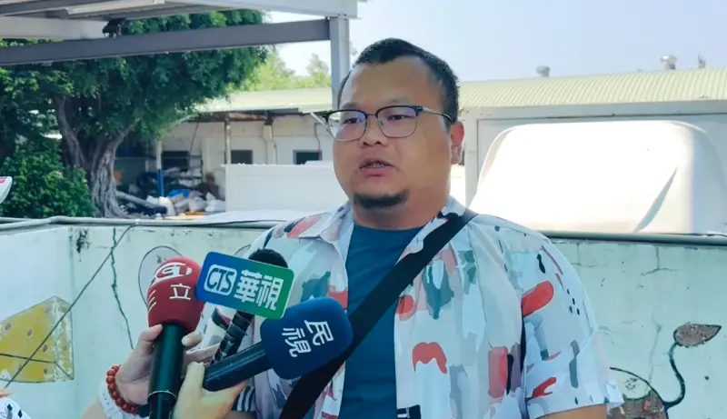    ▲林宣宏表示自己的身份已不重要，最重要的是讓中二選區恢復自由。（圖／罷團「中二解顏」提供，2025.08.23）  