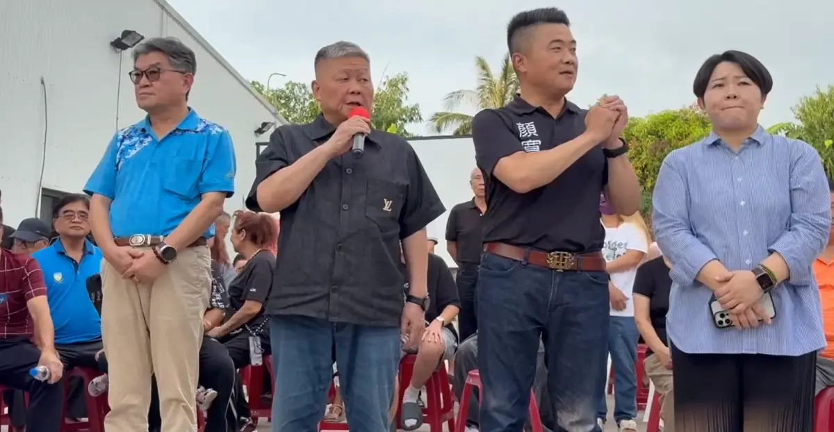 ▲顏清標謝票時說，希望以後4年選一次就好。（圖／記者顏幸如攝，2025.08.23）