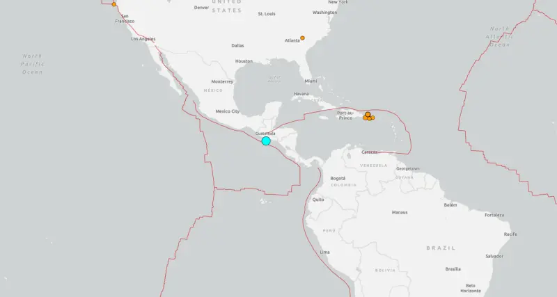 ▲中南美洲國家薩爾瓦多台灣時間23日5點14分，發生規模6.0地震，震源深度約10公里。（圖／翻攝自USGS）