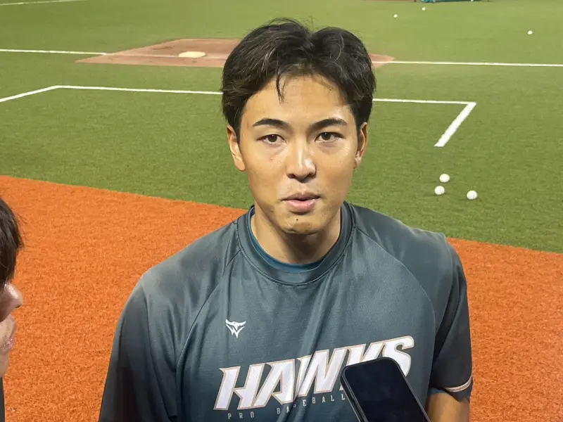 ▲櫻井周斗曾是今年甲子園準優勝球隊日大三的王牌投手，還擁有6年日職一軍生涯，但因控球表現不佳，轉轉加盟台鋼雄鷹，希望可以延續職棒生涯。（圖／記者林子翔攝）