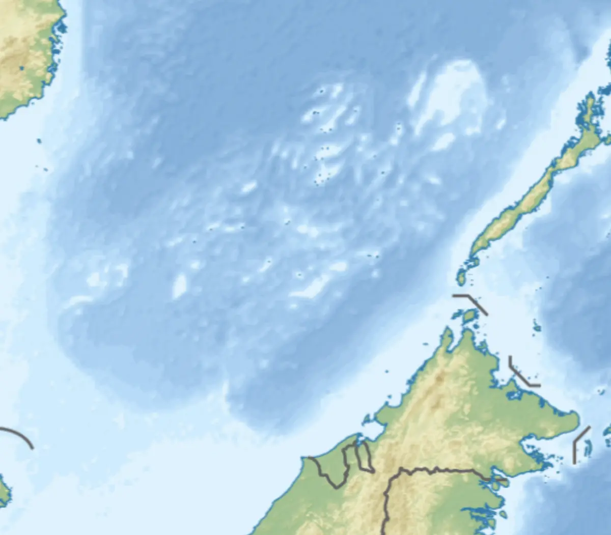 ▲南海海域衛星地圖顯示，越南在南沙群島21個島礁據點全面展開填海造陸工程。圖為斯普拉特利群島島礁。（圖／翻攝自維基百科）