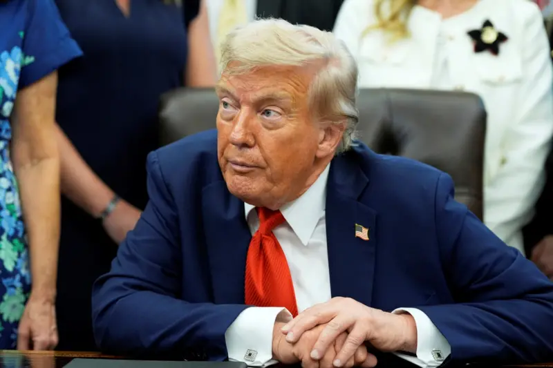 ▲美國總統川普稱「不擔心抗美的中俄軸心」。（圖／美聯社／達志影像）