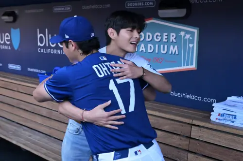 大谷翔平、BTS V夢幻同框！兩大巨星擁抱合影　門票銷量狂飆5倍
