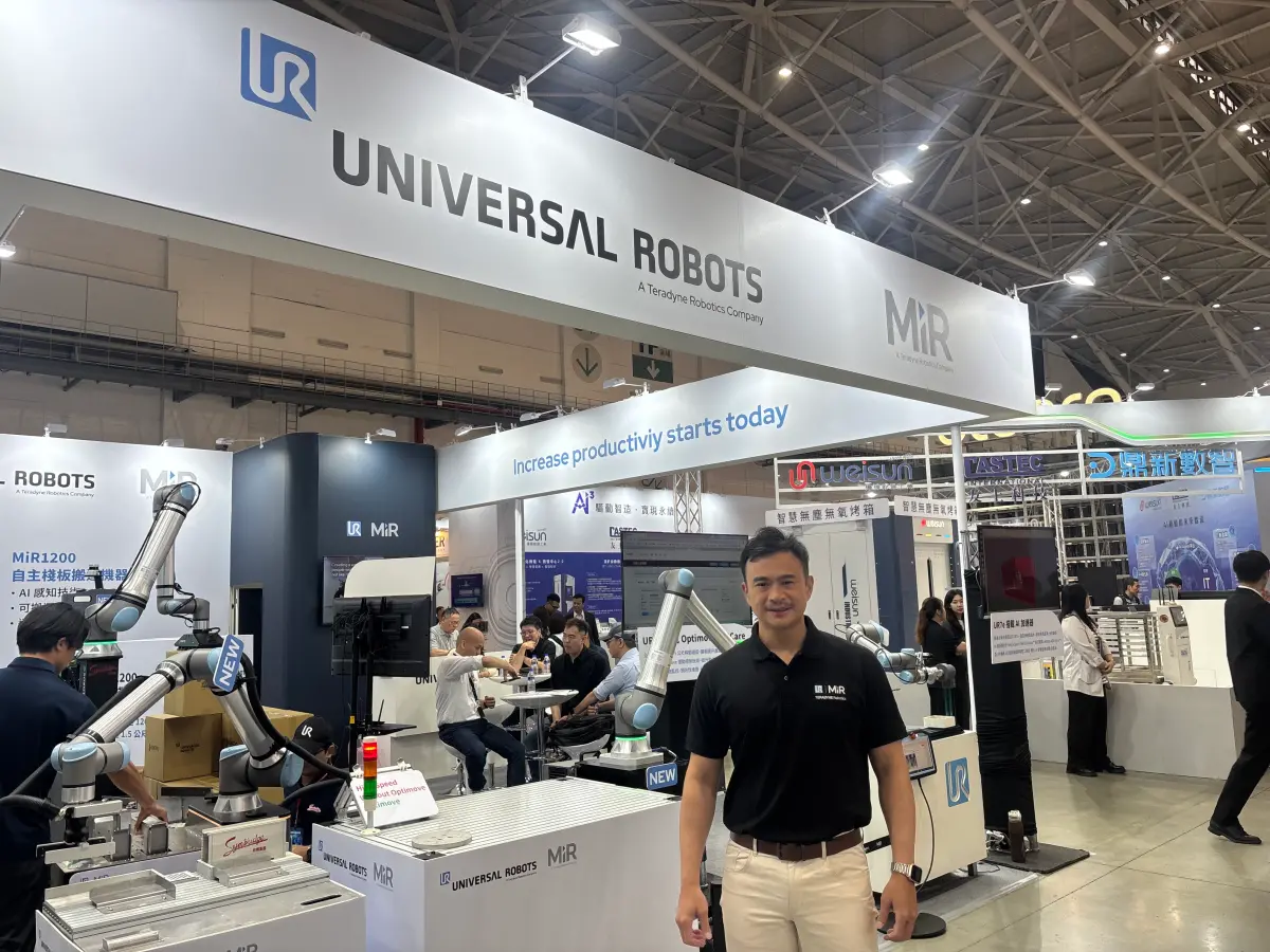 ▲Universal Robots 與 Mobile Industrial Robots今（26）日於2025台北國際自動化工業大展發表四款新機型機器人與兩項新軟體技術。（圖╱Teradyne Robotics提供）