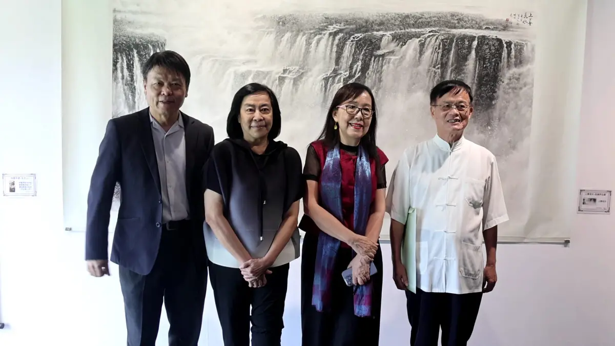 ▲水墨書畫家袁之靜個展，「大塊噫氣」即日起至31日登場(圖／柳榮俊攝2025.8.26)